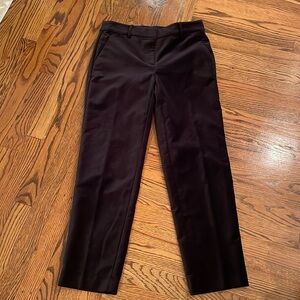 Loft NEW black velvet riviera slim pant sz 2